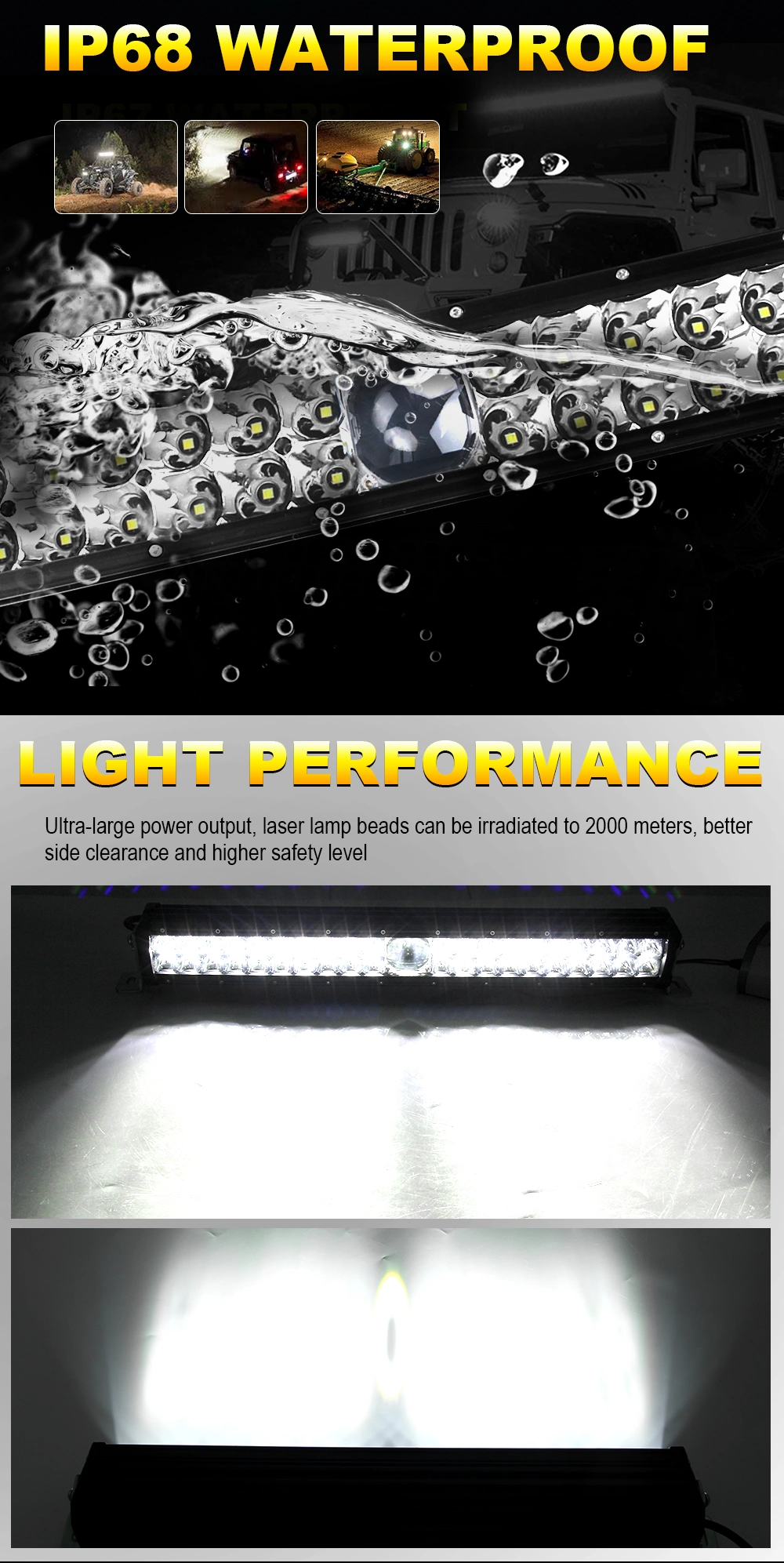 2020 Super Bright 2 Rows Barra LED 4X4 off Road Truck Laser LED Bar Light 1900m 22 Inch Laser LED Light Bar