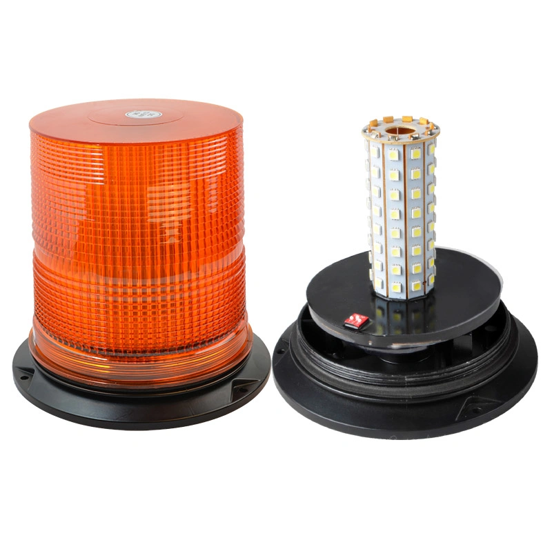 Super Bright DC10-48V LED Rotary Lamp Heavy Duty Vehicle Mining Area Warning Light LED Beacon Amber 7