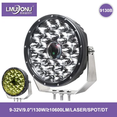 Lmusonu 9130b 최고의 품질 새로운 LED 구동 라이트 LED 레이저 광 9.0 인치 130W 10600lm 스폿 빔 DT 커넥터